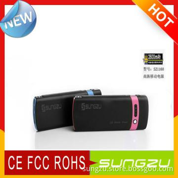 High Battery Capacity 2600mah Power Bank For Mobile,Camera,MP3